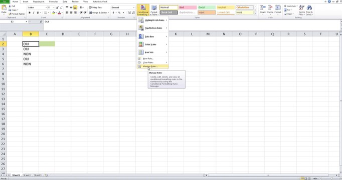 LCM - EXCEL / WORD FRANCAIS – CHANGER LA COULEUR AUTOMATIQUEMENT D'UNE CELLULE (RÈGLE)
