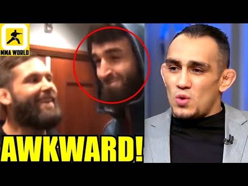 Zabit Magomedsharipov runs into Jeremy Stephens backstage,Usman-I'll finish Woodley in RD 4 or 5