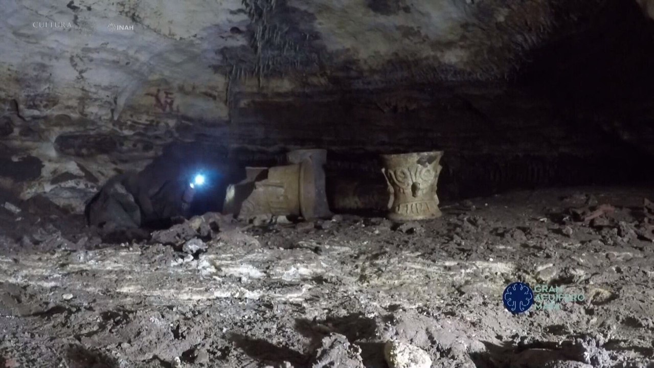 Cientos de piezas son encontradas en cueva ritual de ciudad maya Chichén Itzá.