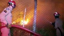Grande incêndio em vegetação mobiliza Corpo de Bombeiros