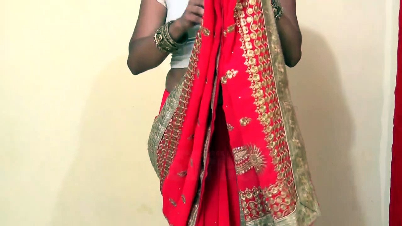 Very Perfectly Saree Wearing For Wedding   Saree Draping For Wedding