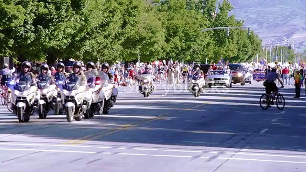 Police Motorcade in Parade