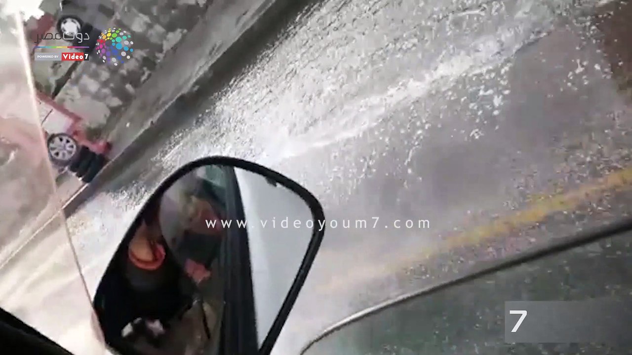 تراكم مياه الأمطار  بطريق  المحور الدائرى