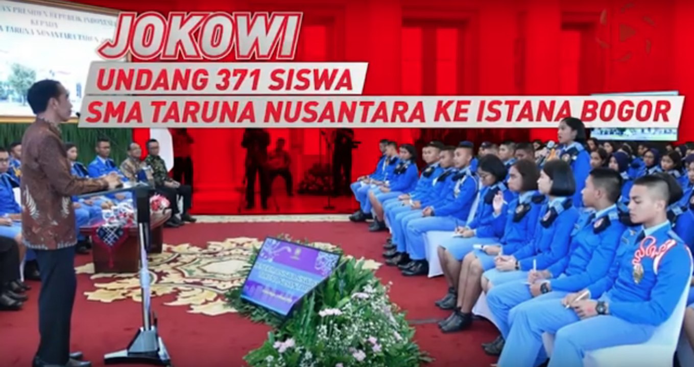 Jokowi Undang 371 Siswa SMA Taruna Nusantara ke Istana Bogor