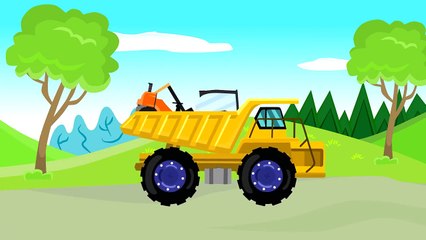 Yellow tractor and snow story | Tractor for children - To Help Autku