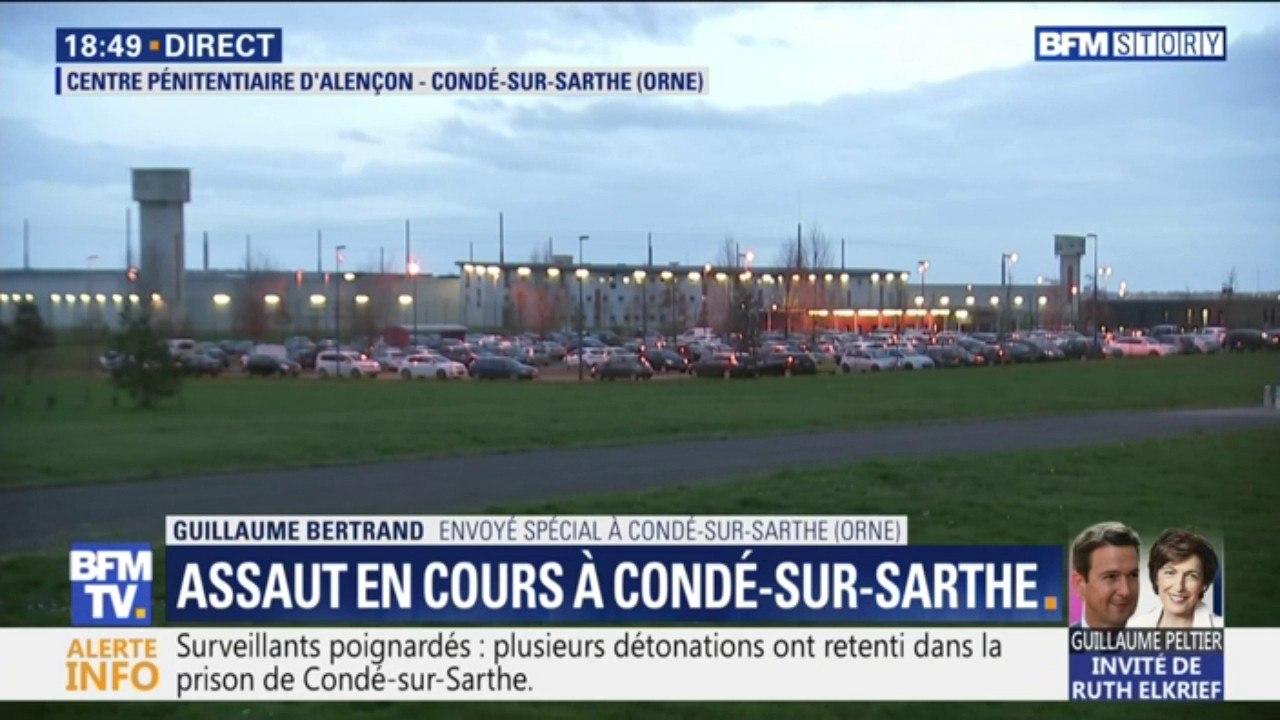 Surveillants poignardés: plusieurs détonations ont retenti dans la prison de Condé-sur-Sarthe