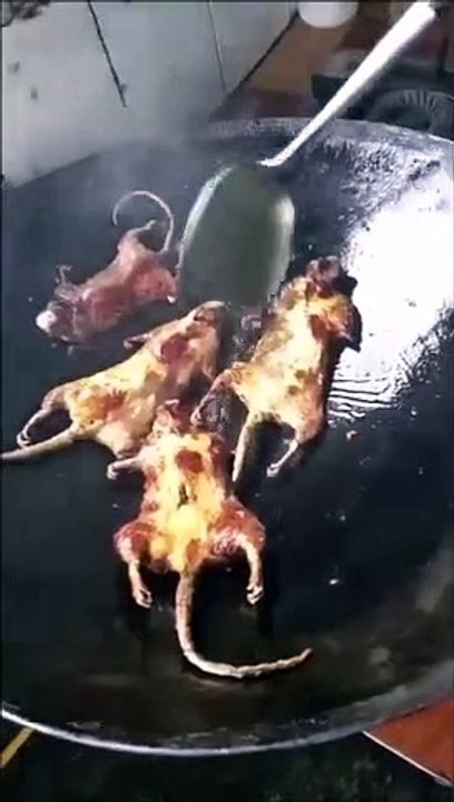 Un restaurant qui vend du rat frit... Miam miam