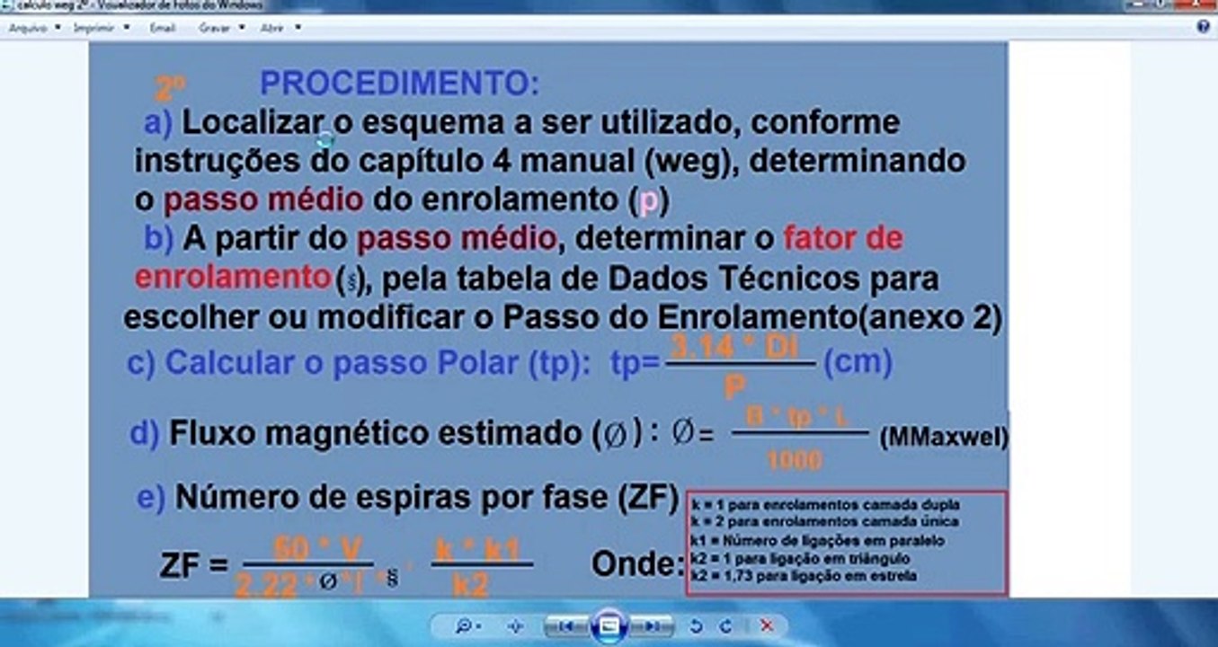 Cálculo para Motores Trifásicos até 50 Cv
