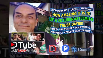 How Amazing it is to be a #dtuber & #steemian these days - Happy 1st Year Anniversary @hauptmann - Love Your Great Idea @adetorrent