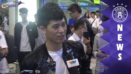 Những chia sẻ đầu tiên của Đình Trọng sau khi từ Hàn Quốc trở về Việt Nam | HANOI FC