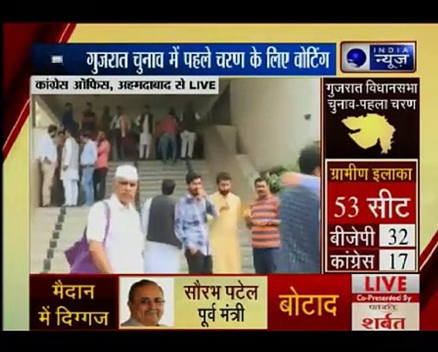 अहमदाबाद कांग्रेस ऑफिस से दीपक चौरसिया Live_ सप...