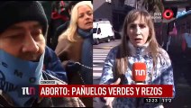 La reacción de los manifestantes en contra del aborto