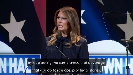 Melania Trump: Media should stop trivial stories and gossip