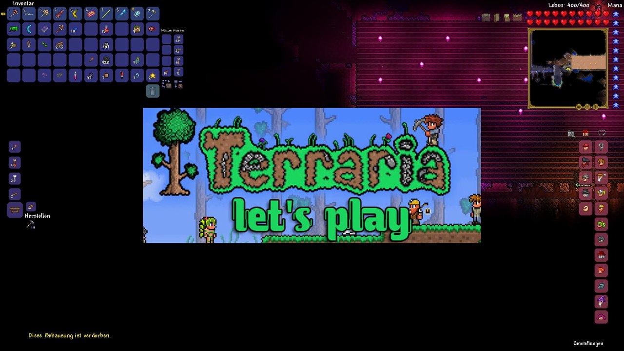 Terraria let's play 143: hausverschönerung & blutmond