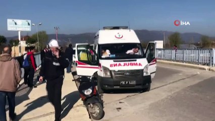 Takılı kalan gaz teli kazaya sebep oldu