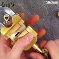 A padlock puzzle with 3 keys but no keyholes