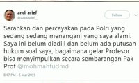 Andi Arief Ancam Tuntut Mahfud MD
