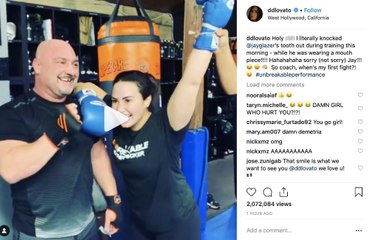Demi Lovato knocked her trainer's tooth out
