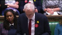 May and Corbyn battle during PMQs over knife crime