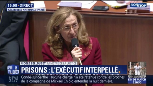 J'ai demandé à l'inspection de la justice d'intervenir. Nicole Belloubet interpellée sur l'agression de surveillants à Condé-sur-Sarthe