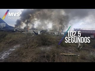 Sobrevivieron 103 personas a caída de avión en Durango