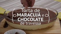 Torta de maracujá e chocolate de travessa | Receitas Guia da Cozinha