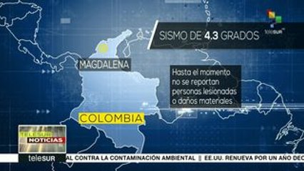 Colombia: se registra sismo de 4.3 grados en Magdalena