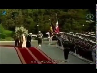 كارثة بحق العرب : امير الكويت مش طبيعي في مطار طهران اثناء استقبال رئيس ايران له