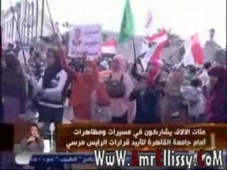 برنامج90دقيقة تقرير من امام جامعة القاهرة لمؤيدي الدكتور مرسي