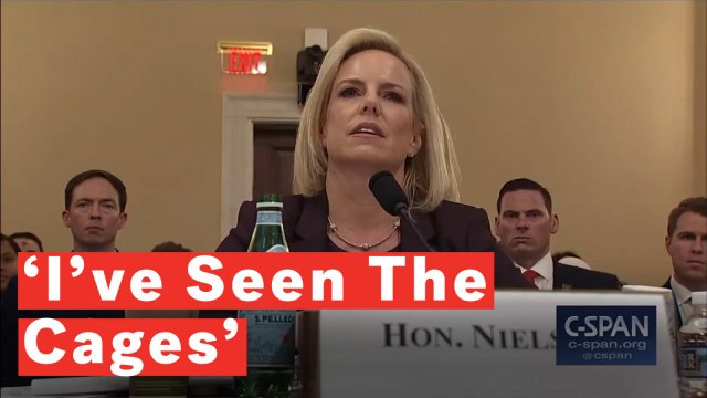 CBP 'Never Purposefully Put' Migrant Children In Cages, Nielsen Testifies Drawing Air Cage With Hands