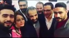 Mohamed Aamer - الفنان محمد عامر و سلمي في العرض الخاص لفيلم القرد بيتكلم