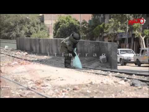 إبطال مفعول قنبلة المطرية باستخدام شوال رمل