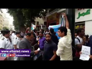 صدى البلد |  حملة الماجستير دفعة 2016 يحتجون أمام الوزراء للمطالبة بالتعيين
