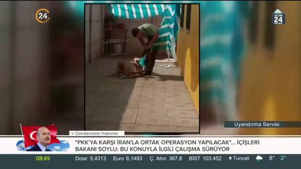 Köpeğin imdadına polis yetişti