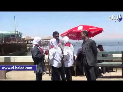 محافظة الفيوم تستقبل الزائرين بالورود بمناسبة أعياد الربيع