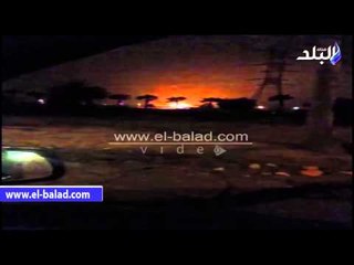 حريق هائل بسوق الجملة في 6 أكتوبر