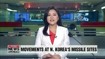Movements detected at N. Korea's missile sites