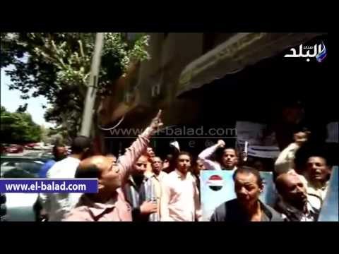 تظاهر عمال المقاولات المصرية أمام الشركة للمطالبة بالتثبيت