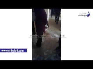 اثار حريق الدور الرابع بمبنى وزارة التموين