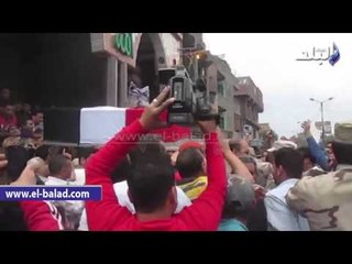 أهالي شهيد الدقهلية في جنازته: الإرهابي عدو الله