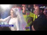 «أفراح البلد» تشارك «أحمد وآية» حفل زفافهم ببني سويف