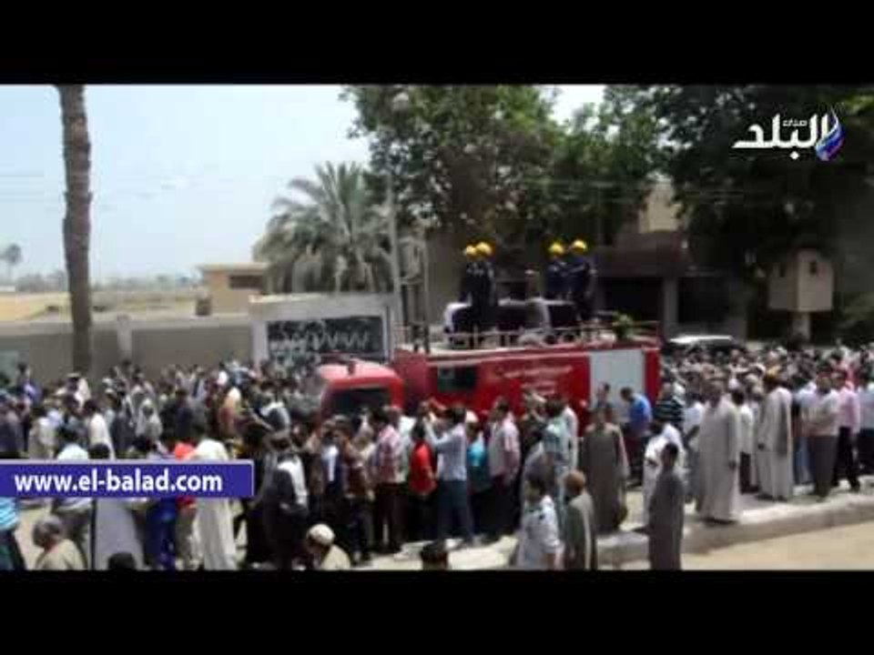 تشييع جثمان أمين الشرطة بببا في جنازة عسكرية ببنى سويف