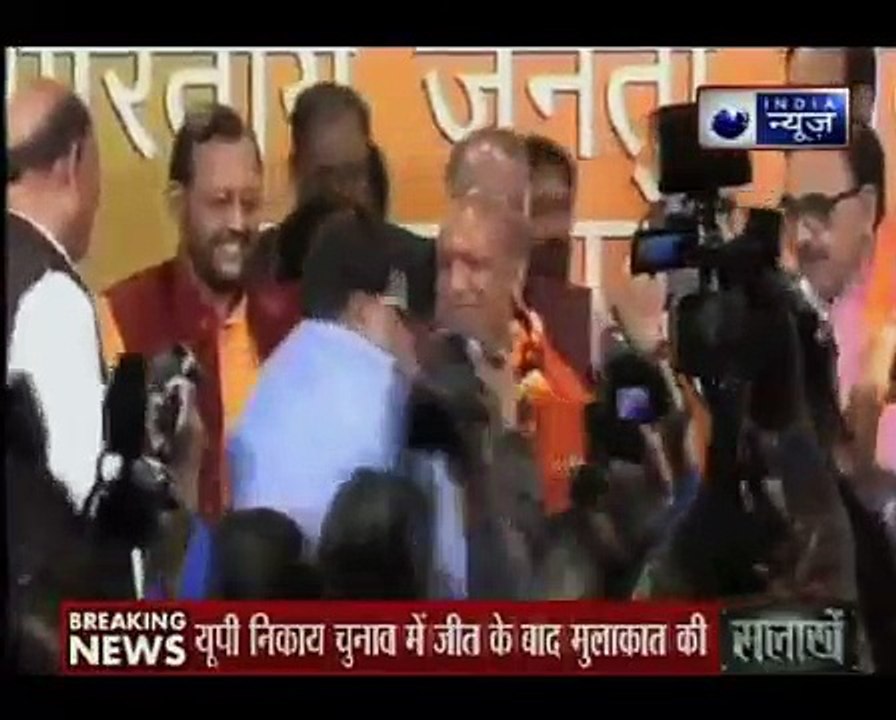 निकाय चुनाव 2017_ PM नरेंद्र मोदी ने ट्वीट कर यूपी सीएम योगी आदित्यनाथ को दी बधा