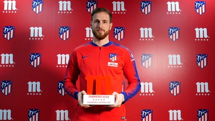 Oblak, Mejor Jugador Para la Afición del Atlético en el Mes de Febrero
