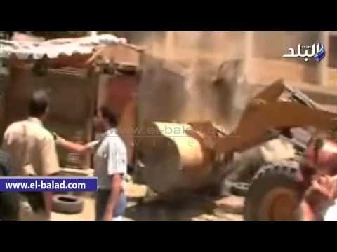 حملة لإزالة الأكشاك المخالفة بـ مغاغة المنيا بعد نشوب حرائق بها