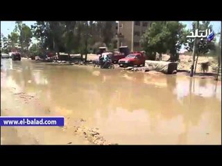 قرية "بير عمارة" بالشرقية تغرق بمياه الصرف الصحى