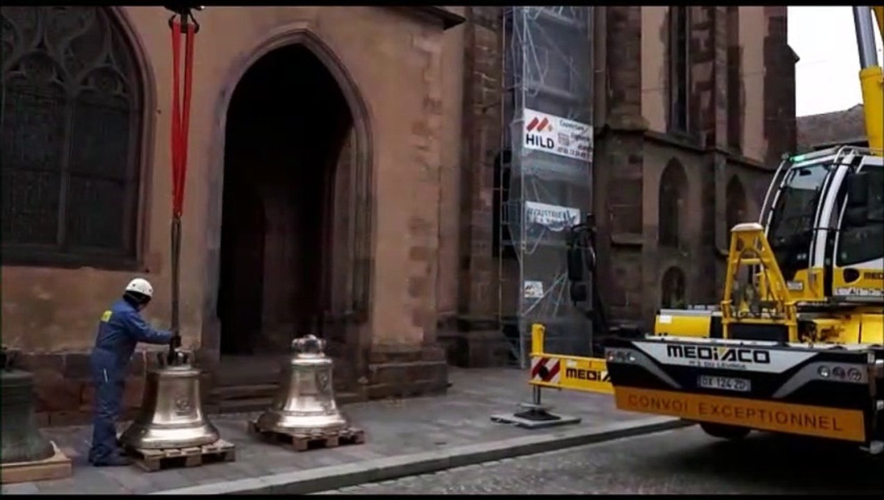 Installation des nouvelles cloches de l'église St-Georges de Haguenau
