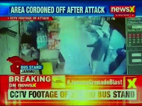 Jammu Bus Stand Grenade Attack, CCTV Footage of Blast Site Spot; Area Cordoned Off