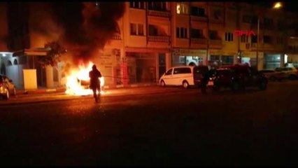 Antalya Kundaklanan Park Halindeki Otomobil Yandı