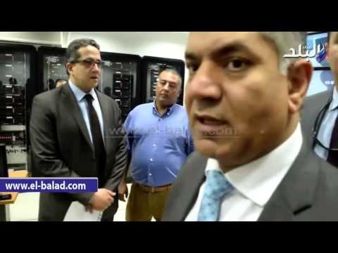 كاميرا موقع صدي البلد داخل غرفة تحكم متحف الحضارة..256كاميرا مراقبة..و32شاشة عرض